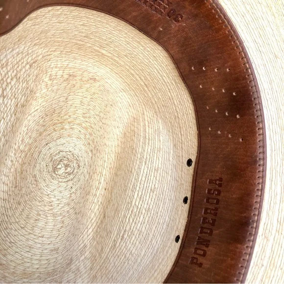 Texas Hat Co 30 Star Straw Hat Sz 7 1/8 - Picture 10 of 11